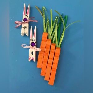 Super cute clothespin decor.
Great to decorate, add to the table or basket!